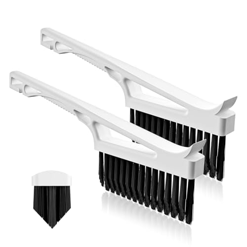 KMOSENIA Grout Cleaner Brush 2PCS, V Shape Grout Cleaning Brush, Stiff Grout Scrub Brushes for Cleaning Shower, Bathroom Tile, Kitchen Floor