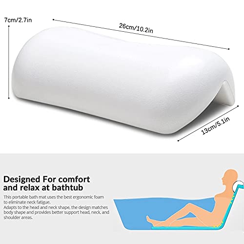 SPA Bath Pillow Non-Slip Bathtub Headrest Soft Waterproof Bath Pillows with Suction Cups Easy to Clean Bathroom Accessories (2pcs) - color: 2pcs