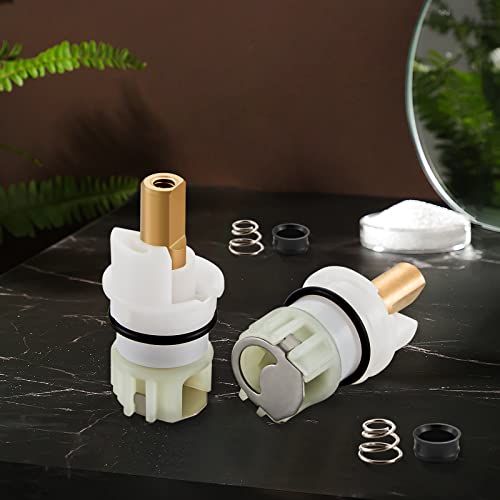 RP25513 faucet stem assembly Replacement Kit for two handle faucet repair kit with RP24096 Cartridge RP4993 Seats Springs RP24097 1/4 Turn stop, 2 Pack - color: 2