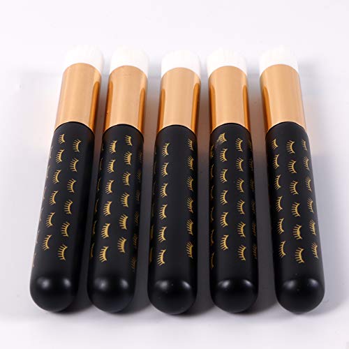 10 Pcs Cute black Lash Cleanser Brushes Lash Shampoo Brushes for Eyelash Extensions Cosmetic Brushes Peel Off Blackhead Brush Remover Tool Nose Cleaning Washing Brush - color: BLACK