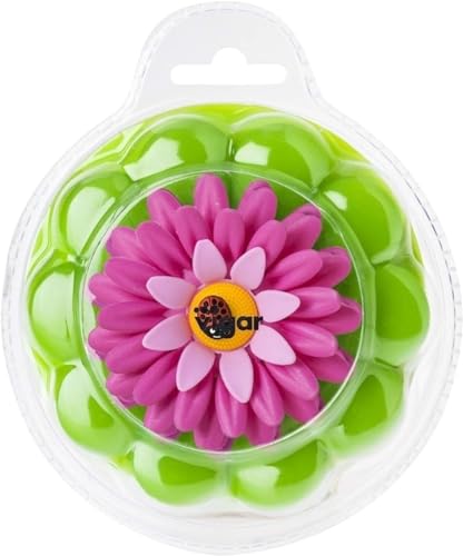 Vigar Flower Power Bathtub Drain Stopper with Chain - Universal Tub Stopper Bathtub Plug for Tub Drain, Decorative Daisy Bath Tub Stopper for Bathroom Sink Accessories and Tubs, Bath Plug - Pink Green