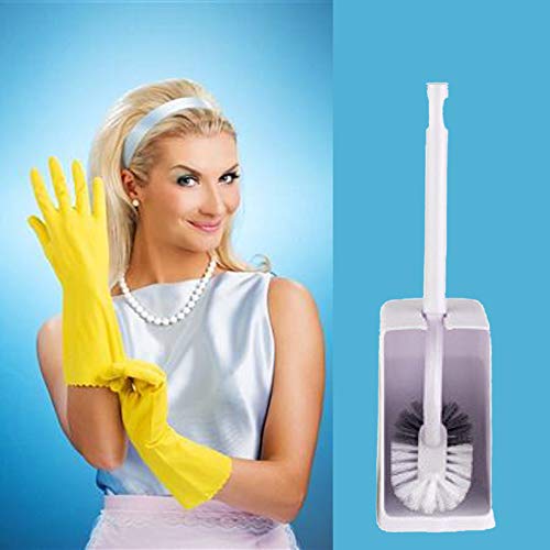 Marbarsse Bathroom Toilet Bowl Brush and Holder, Curved Design Toilet Brush for Deep Cleaning Under Rim, Best Toilet Brush Set, Easy Handy CompactToilet BowlCleaner Brush for Bathroom, 1 Pack - color: 1 Pack