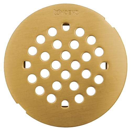 Moen Snap-In Shower Drain Cover For Use with 3-inch Shower Drain, Brushed Gold, 101663BG | 3" drain compatibility, snap-in installation, brushed gold finish, drain cover replacement, easy install - size: (Pack of 1)