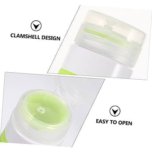 Angoily 38ml Travel Size Squeeze Bottles 4 Pack Empty Silicone Travel Bottles Keychain, Assorted Color, 8x2.8cm
