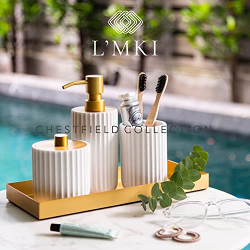 Bathroom Accessory Set, Gold Bathroom Accessories, White Bathroom Accessories Sets Complete, Farmhouse Bathroom Decor, Bathroom Soap Dispenser Set, Boho