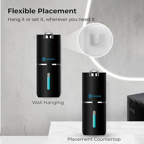 Automatic Liquid Soap Dispenser, Black | IPX5 Waterproof 12.8oz / 380mL Capacity 4 Adjustable Liquid Levels USB-C Rechargeable Long-Lasting Battery - color: Black (Liquid)