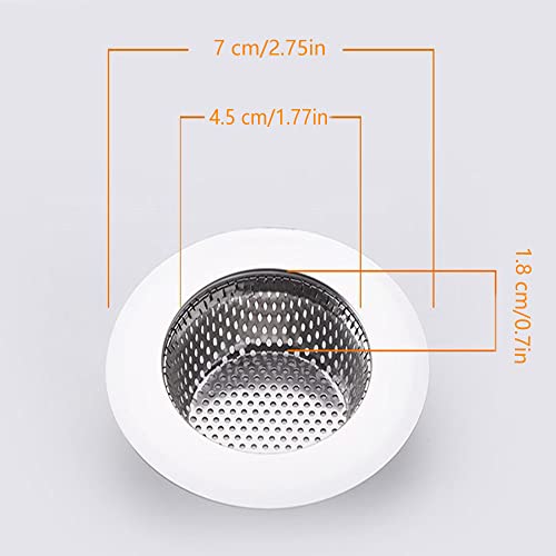 Drain Hair Catcher,Drain Stoper,Shower Drain Cover for Bathtub, Kitchen Sink Strainer, Stainless Steel Bathroom Sink, Drain Stopper with (4 PCS,Black,2.7 in) - color: 4 Pcs,black,2.7 in