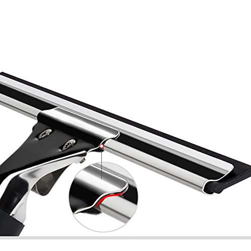 Black 15cm 6in Window Squeegee All Purpose Squeegee for Glass Shower Doors, Car Window, Home Mirrors, Bathroom Cleaner Wiper Accessory(6in/15cm, Black) - color: Black, size: 6in/15cm