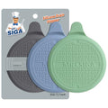 MR.SIGA Silicone Bathtub Stopper, Drain Stopper for Shower, Sink, 5.1" Diameter, 3 Pack - color: Green+blue+grey