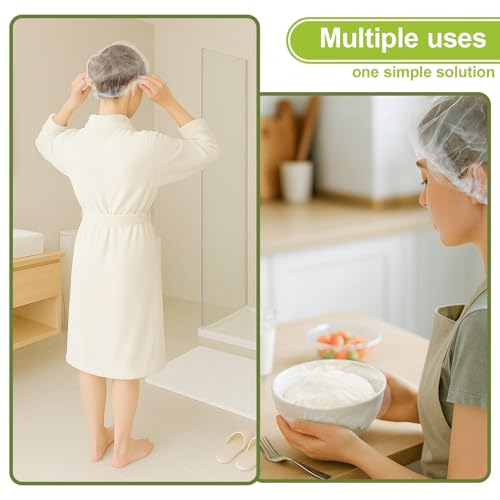 500PCS Bowl Covers for Bread Proofing – QUINGLU Elastic Plastic Food Covers | BPA-Free Reusable Disposable Wraps, Thickened Shower Caps for Bowls, Plates, fruit, Leftovers & Outdoor Picnics - size: Large-500