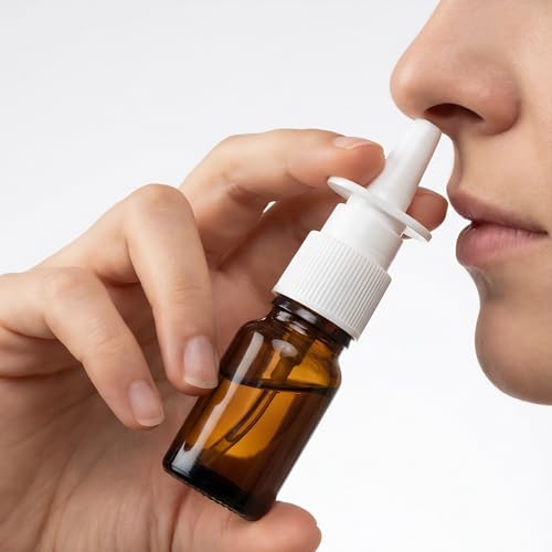 6 Pack 10ml Glass Nasal Spray Bottles Mist Sprayer, Travel Sized Empty Refillable Sprayers Nasal Cleanser, With Funnels (10ml (6pcs)) - color: 10ml (6pcs)
