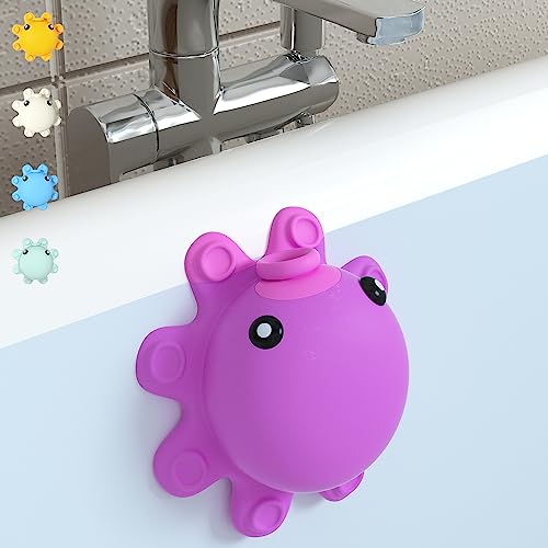 Silicone Bathtub Overflow Drain Cover with Suction Cup - Adds Inches of Water for Deeper Bath, Deep Pink - color: Pink