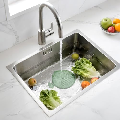 TRAPMATE Bathtub Drain Stopper & Shower Hair Catcher, Shower Drain Cover/Silicone Drain Cover/Sink Drain Plug for Shower, Bath, Kitchen Sink (Patented) - color: Gray Green Yellow Silver