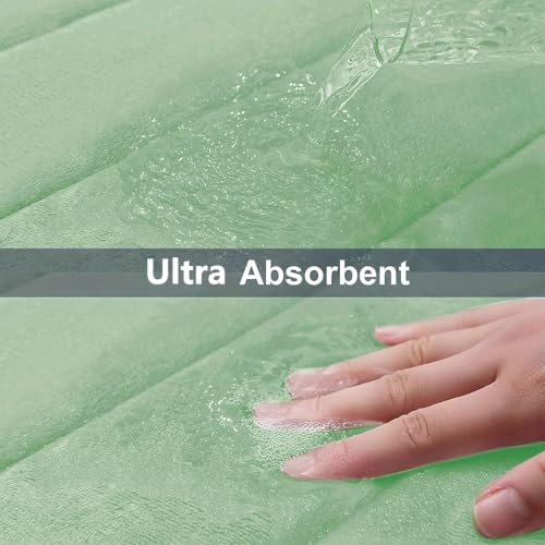 Buganda Memory Foam Bath Mat, 47" x 17", Ultra Soft Bathroom Rugs, Water Absorbent and Machine Washable Bath Rug Runner for Bathroom, Shower, and Tub, Sage Green - color: Sage Green, size: 47" X 17"