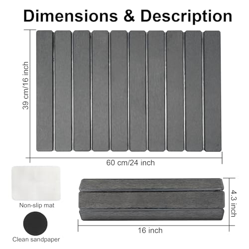 Stone Drying Mat for Kitchen Counter,24"x16" Large Dish Drying Mat,Stone Bath Mat,Quick Drying Fast Absorbent Diatomaceous Drying Matt Kitchen Counter for Dishes Bottles Cups Bathroom Any Countertop