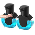 2 Pack Automatic Soap Dispenser Touchless,14.2oz/420ML Auto Liquid Soap Dispenser,Rechargeabled Wall Mounted Smart Pump for Bathroom Kitchen - color: Black, style: 2 Pack Liquid