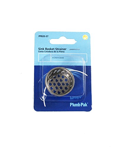 Plumb Pak, Chrome, Size PP820-37 Strainer Basket-Basin Sink 1-inch, 1 Pack