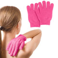 2 PCS Exfoliating Glove Loofah Sponge Exfoliating Body Scrubber Deep Cleansing Removes Dead Skin for Both Women and Men(Rose Red 1) - color: A2-rose Red 1