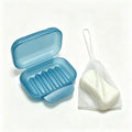 Soap Holder Container, Vonpri Portable Bar Soap Saver Scrubber Case for Bathroom and Kitchen (Dark Blue) - color: Dark Blue