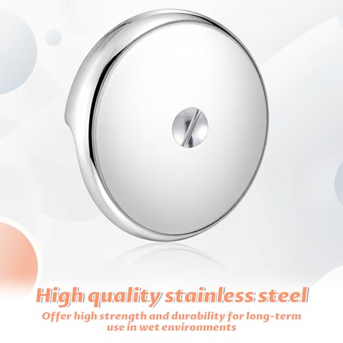 3-1/8" Bathtub Overflow Drain Cover, Single Hole Tub Overflow Drain Cover with Screw Kits, Matte Silver Overflows Face Plate Bathtub for Most Standard Bath Tub Drains