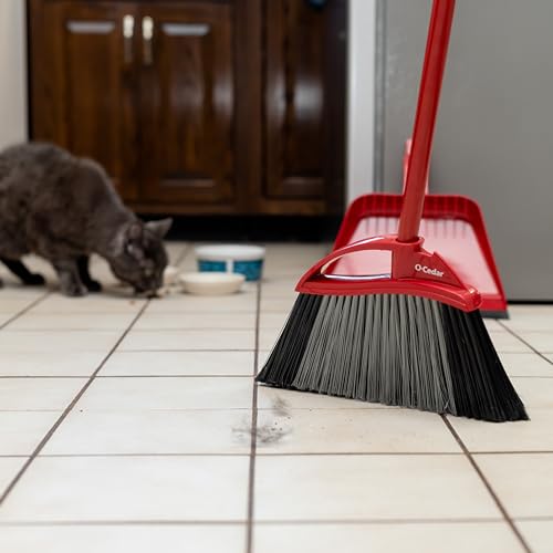 O-Cedar Pet Pro Broom with Step-On Dustpan | Remove 99% with One Sweep | Removes 3 Times More Pet Hair | Quiet Cleaning Tool for Cat and Dog Owners - size: PowerCorner Pet Pro Broom
