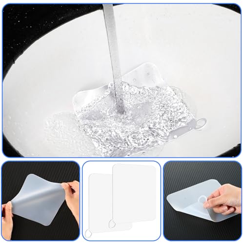 Yinkin 6 Pcs Drain Covers to Keep Bugs Out Silicone Shower Floor Tub Stoppers Bathtub Drain Stoppers Sewer Anti-Odor Mats Deodorizing Plugs for Bathroom(6 x 6 Inch,Square,White) - color: White, size: 6 x 6 Inch, style: Square