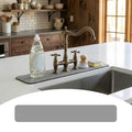 Customizable Kitchen Sink Faucet Mat: 24"Lx4"W Absorbent Splash Guard | Non-slip Fabric Rubber Mat, Cut to Fit Oval Rectangle Square Faucet & 2,3,4 Holes Irregular Sink with Soap Dispenser Air Gap - size: 24''Lx4''W