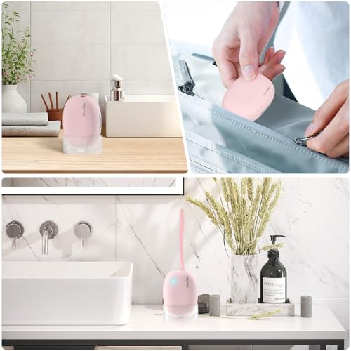 YourMate UVC Rechargerable Toothbrush Sanitizer Case Travel Toothbrush Covers Case with Holder for Houshold and Traveling or Business Trip Pink - color: Pink