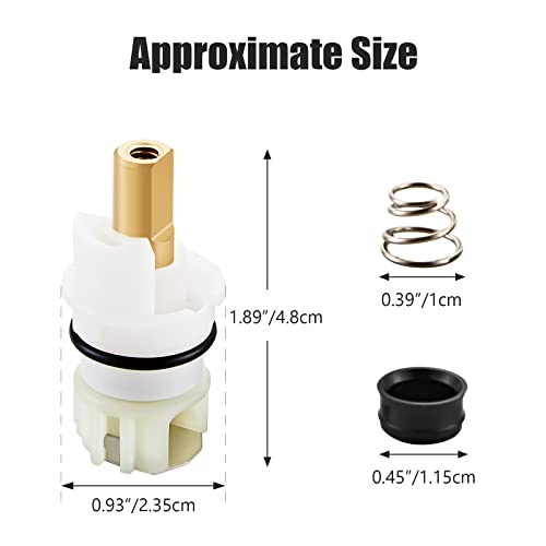 RP25513 faucet stem assembly Replacement Kit for two handle faucet repair kit with RP24096 Cartridge RP4993 Seats Springs RP24097 1/4 Turn stop, 2 Pack - color: 2