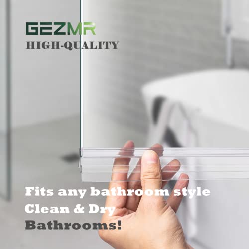2-Pack Frameless Shower Door Bottom Seal (1/4'' X 39'') Clear Glass Shower Door Seal Strip Shower Door Sweep can Covers up to 22mm Gap - Stop Leaks - size: Standard - 1/4 inch (6mm) - 22mm Gap