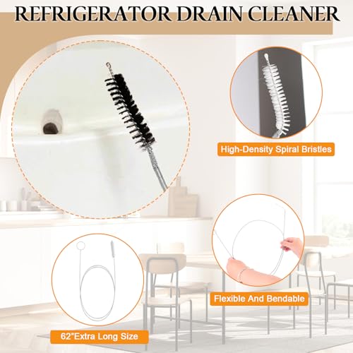 50 Inch Drain Snake Hair Drain Clog Remover for Tub Cleaning, 7PCS | for Cleaning Shower, Bath Tub, Bathroom Drains