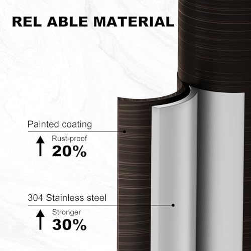 Toilet Paper Holder Free Standing, 25” H Stainless Steel Oil Rubbed Bronze Toilet Paper Stand, Weighted Base Floor Tissue Roll Holder for Bathroom,Toilet Roll Stand - color: Oil Rubbed Bronze