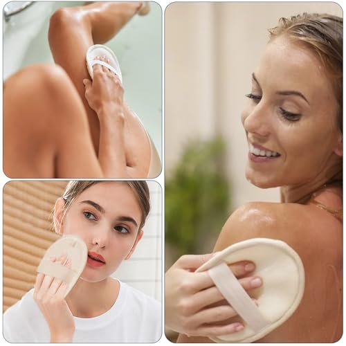 Loofah Sponge Pads & Body Sponges Scrubber, Natural Loofah Exfoliating Body Scrubber for Men and Women, Luffa Sponge to Clean & Relax Your Body Deeply (8 Pack) - style: Pack of 8
