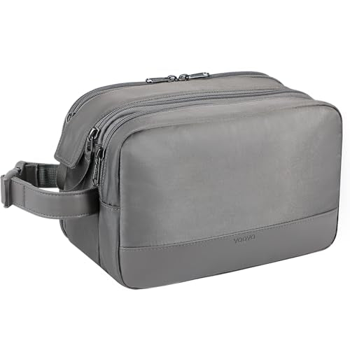 Voova Travel Toiletry Bag for Men Women, Hanging Dopp Kit Water Resistant Shaving Bag for Toiletries Accessories, Small Makeup Organizer Case for Traveling Essentials, Bathroom, Cosmetics, Grey - color: Grey