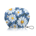 Shower Cap Adjustable Waterproof Double Layer Elastic Reusable Hair Bath Cap Cute Aesthetic for Women Girls-Chrysanthemum - color: R4-Chrysanthemum