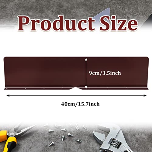 2 Pcs Gutter Valley Splash Guards Downspout Diverter Roof Rain Diverter Roofing Gutter Guards with 20 Pcs Matching Gutter Screws Rain Gutter Guards for Corner House, Brown (Bent Style) - style: Bent Style