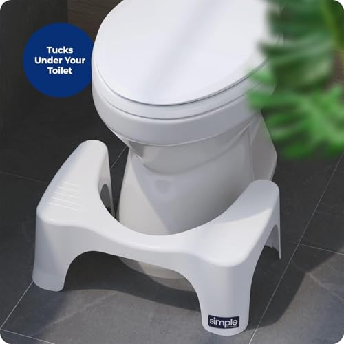 Squatty Potty Simple Curve Bathroom Toilet Stool 7" White - color: White