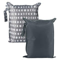 Tiny Twinkle Mess Proof Wet Bags | 2-Pack Reusable Waterproof Wet Bags for Swimsuits | Baby Clothes | Travel & Diaper Bag (Luna) - color: Luna, size: 2 Pack