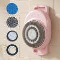 Electric Back Scrubber for Shower Wall Mounted, Hands-Free, 7'' Large Brush | Parents, Fitness Enthusiasts, Luxury Home Spa; Auto-Rotating Brush; 3 Speed Adjustment Exfoliating Brush For Back Cleansing - color: Pink