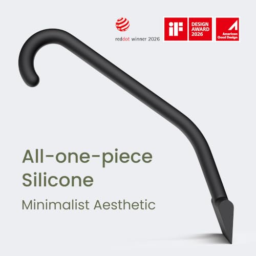 dancemoon JustHang Shower Squeegee for Glass Doors, All-One-Piece Award-Winning Silicone Squeegee with Built-in Hook for Bathroom, Window, Mirror, Tile Wall,Car, Streak-Free Cleaner Tool,10-Inch Black - color: Classic Black, size: 10 Inches