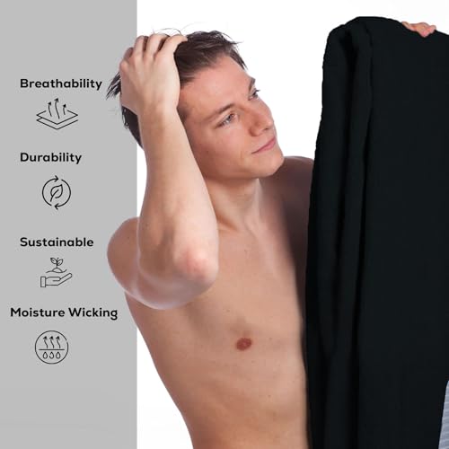 GOLD TEXTILES Premium Grey 100% Cotton Bath Towels Set (6 Pack, 24 x 50 Inch) High Absorbency Multipurpose Quick Drying Pool Gym Hotel Spa Bath Towel (6, Grey) - color: Grey, size: 6 Pack 24x50