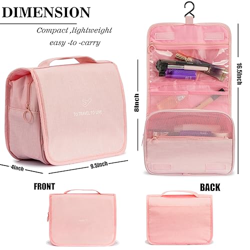 L&FY Multifunction Portable Travel Toiletry Bag Cosmetic Makeup Pouch Toiletry Case Wash Organizer - color: Canvas Navy, size: Compact Size
