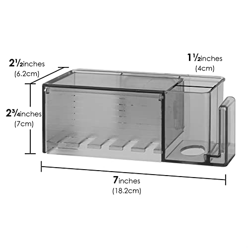 Linkidea 5 Slots Wall Mount Toothbrush Holder with Cover for Bathroom, Plastic Storage Organizer for Toothpaste, Gargle Cup, Compatible with Oral-B Cross Action, Colgate Renewal (Gray) - color: Grey, size: Medium