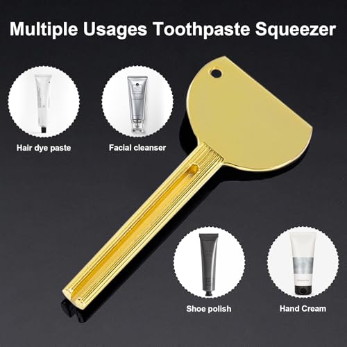 3 Pcs Toothpaste Tube Squeezers,Stainless Steel Toothpaste Squeezer,Metal Manual Dispenser Roller Tube Wringer,Tube Key Tooth Paste Squeezer for Home Toothpaste Paint,Cream, Cosmetic and Hair Dye - color: 3 Color