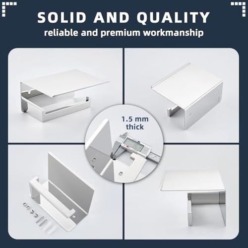 Angle Simple Toilet Paper Holder with Shelf Polished Chrome, 304 Stainless Steel Toilet Tissue Roll Holder Wall Mount - color: Polished Chrome, size: Single Rod