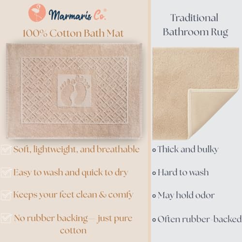 100% Turkish Cotton Bathroom Floor Towel, 4 Pack, Soft Bath Mat Towel, Quick-Drying, Machine Washable, Absorbent, Hotel & Spa Quality, 20x27.5 (4, Camel) - color: Camel, size: 4Pack