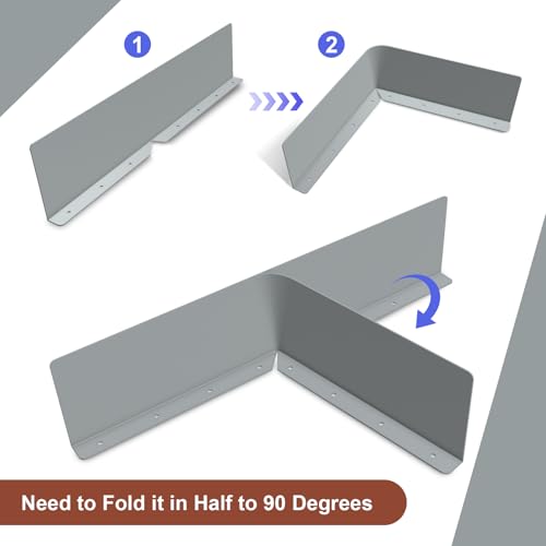 Gutter Valley Splash Guards, 6 Pcs 15.7 x 3.5 Inches Aluminum Downspout Diverter Roof Rain Roofing Gutter Guards with Screws for Shingle Corner and Straight House (Gray) - color: Gray-A