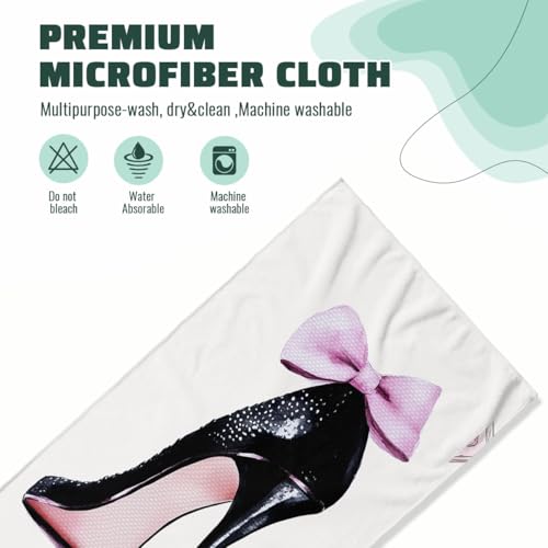 Light Pink Modern Hand Towels Set for Bathroom, Kitchen, Gym, Beach, Pool - 28"L x 14"W - 2-Piece - Polyester - Super Absorbent, Super Soft - color: Light Pink