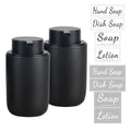 BosilunLife Foaming Soap Dispenser Set - Black Ceramic Foam Hand Dispenser 12oz Soap Dispenser Set with Rust Proof Pump, 4Pcs Clear Stickers for Kitchen, Bathroom - 2 Pack - color: Black-foam Pump