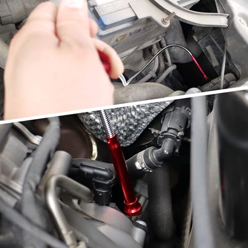 Flexible Magnetic Pickup Tool,Bendable Grabber Tool with 4 Claws & Strong Magnet – Flexible Claw Pick-Up Reacher for Narrow Spaces, Engine Bay, Sink, Drain, Jewelry, Keys, Metal Objects（28 Inch - size: 28.2 inch
